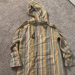 Zimmermann Kids Striped Swim Coverup - Green, Yellow, Pink